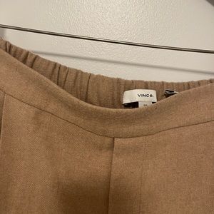 Wool camel pull on trousers from Vince